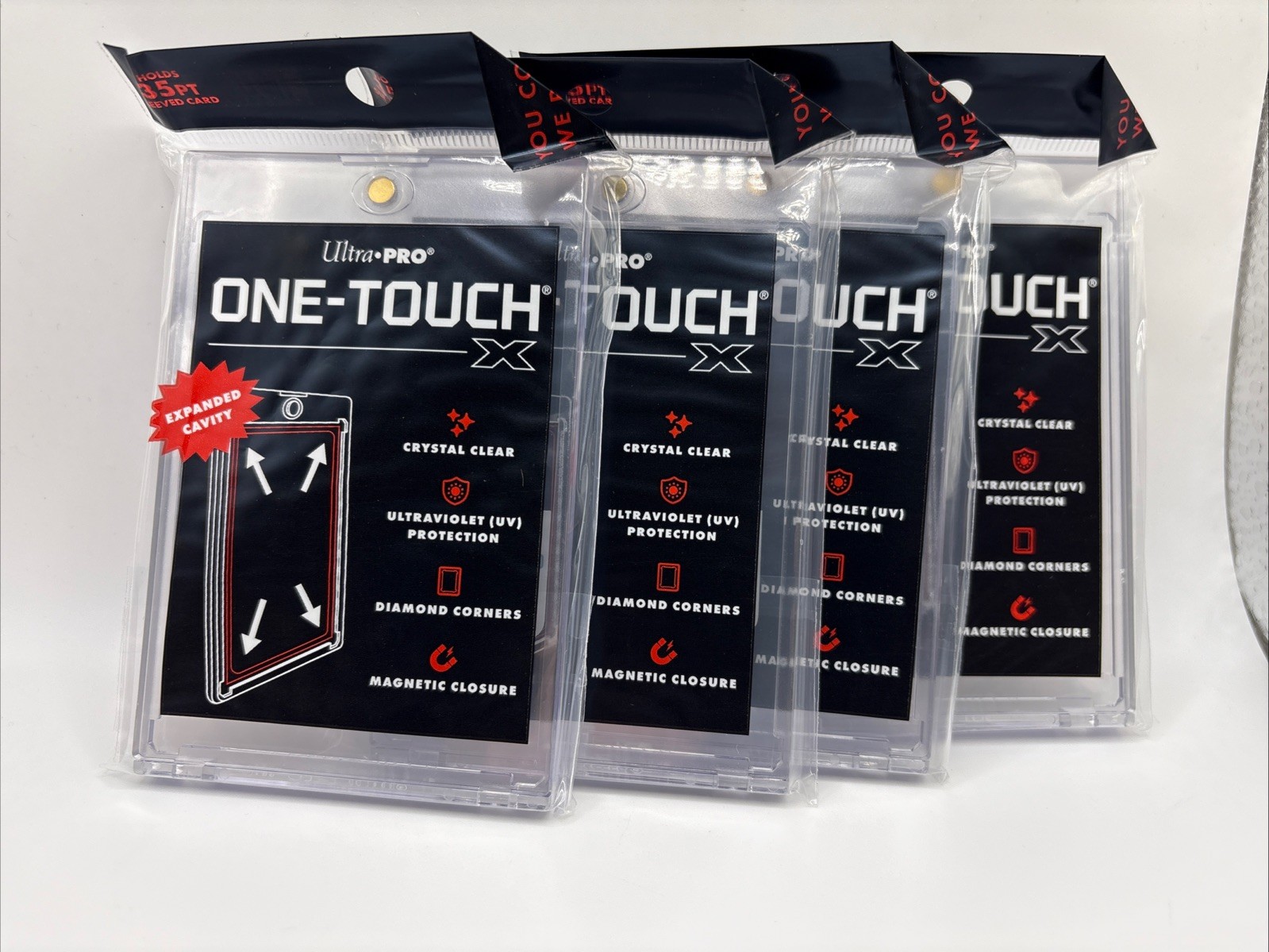 Ultra Pro One-Touch X Magnetic Card Holder 35pt UV Protection – Lot of 4