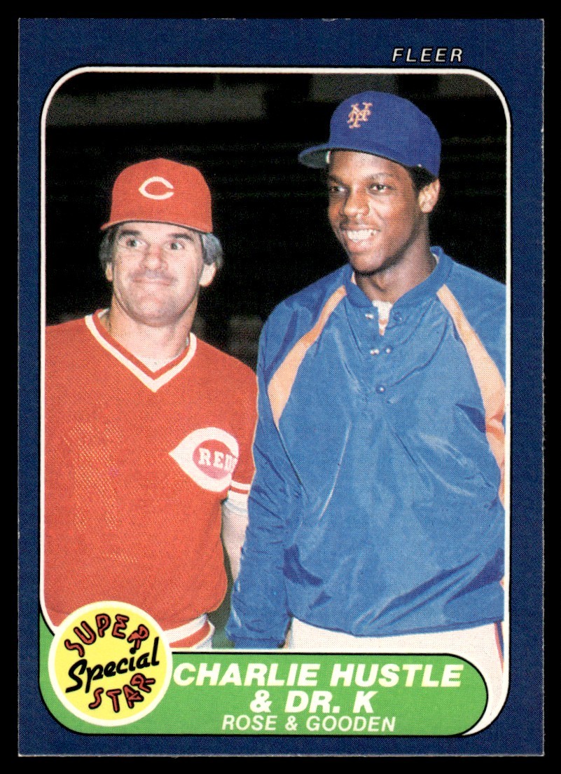 1986 Fleer Superstar Special Pete Rose/Dwight Gooden #638