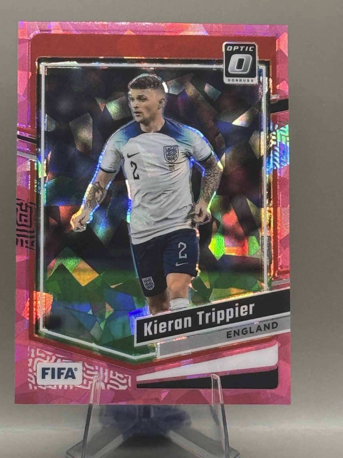 Kieran Trippier England 2023-24 Panini Donruss Optic Pink Ice Prizm /25
