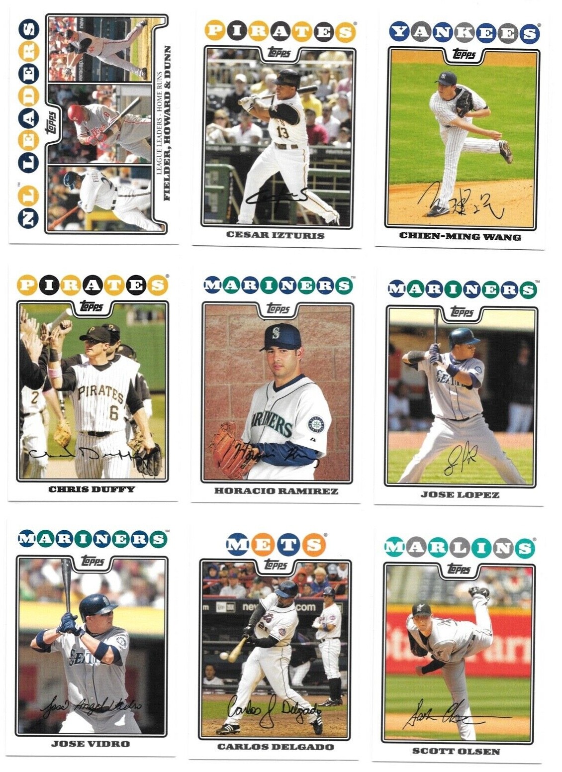 2008 Topps Baseball Trading Cards / Pick / Choose from list #s 251 – 500 / mb7