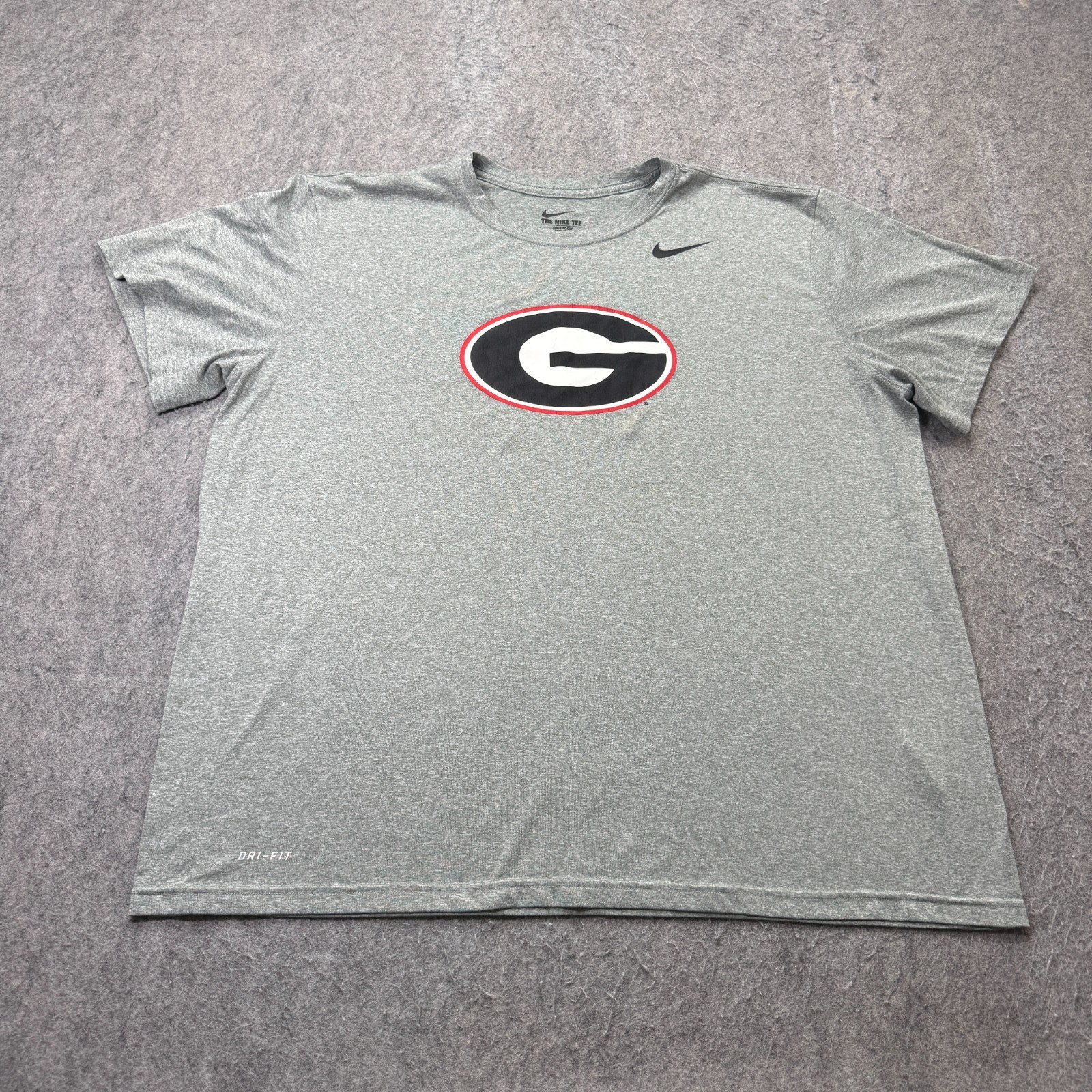 Georgia Bulldogs Nike Performance Shirt Men 2XL Gray DRI-FIT Crew Neck T-Shirt