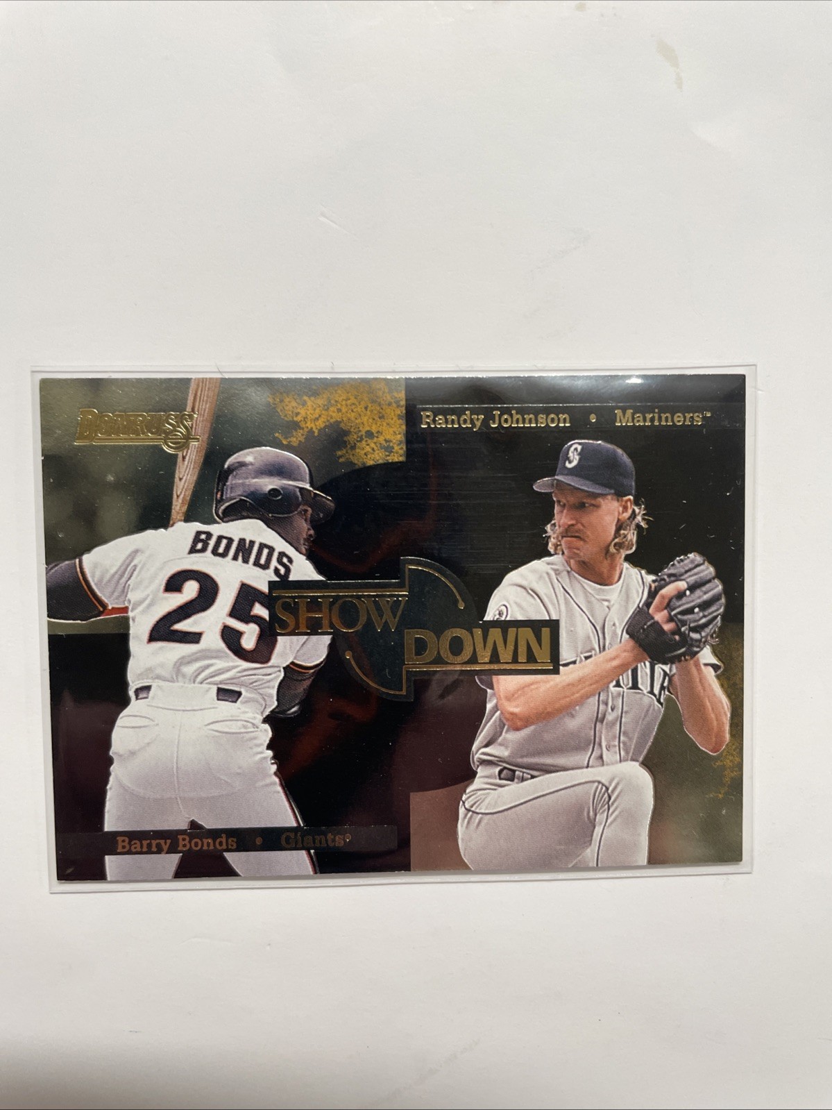 1995 Donruss Show Down #2 Bonds / Johnson #’d 02053/10000 Sharp!