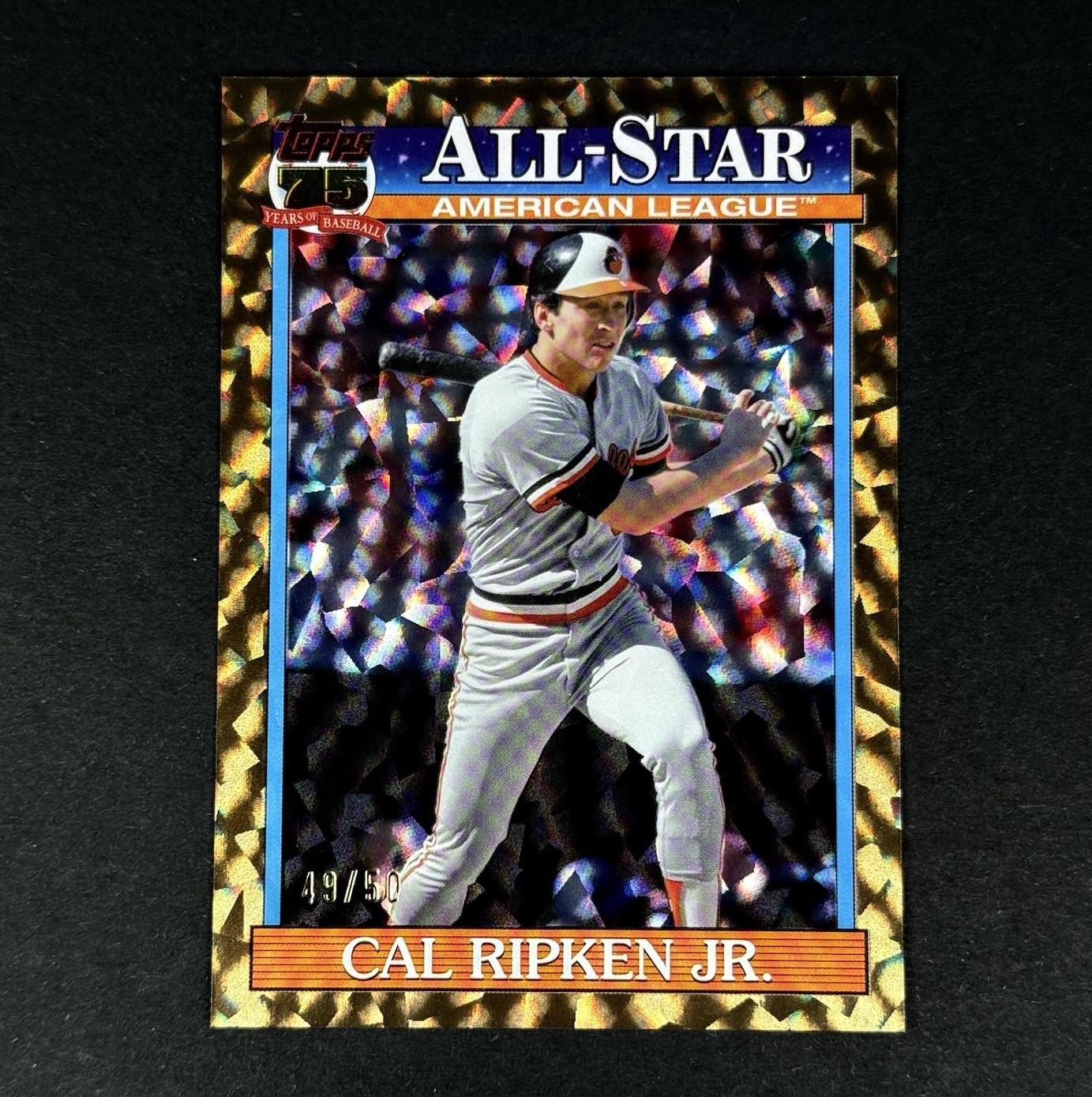 2026 Topps Series 2 Cal Ripken Jr. Gold Crackle Foil /50 91AS-29