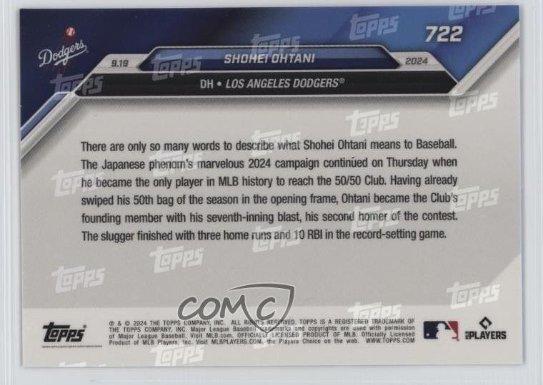 2024 Topps Now /653737 Shohei Ohtani #722 0x4h