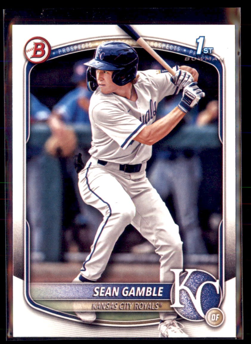 2025 Bowman Draft Paper Sean Gamble Royals BD-178 1st 5 card lot