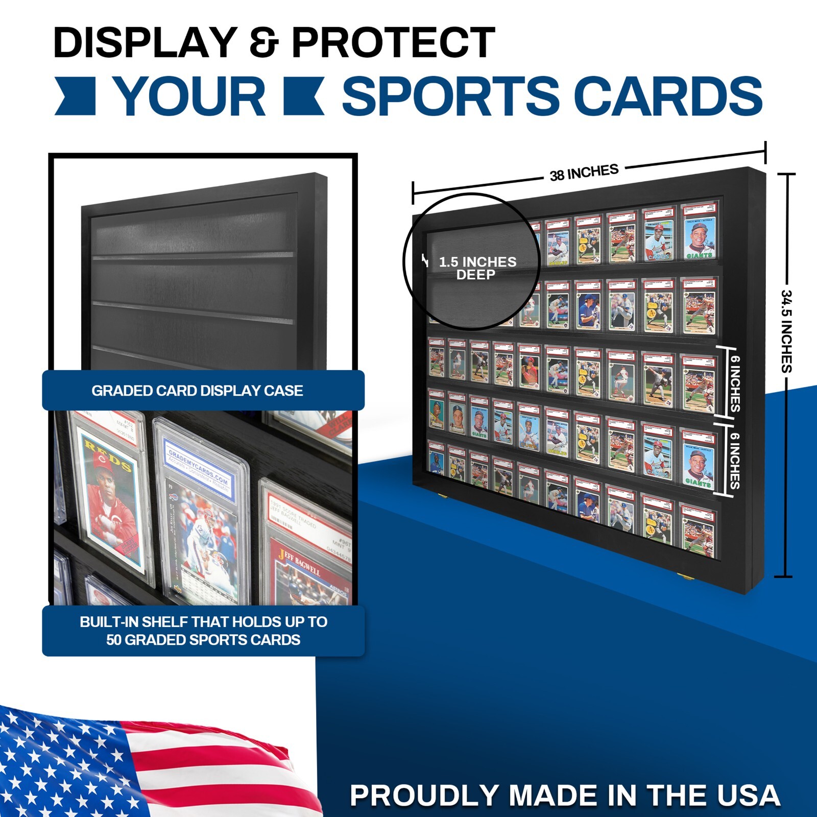 Card Display Case 50PSA for all Sport Cards Baseball Cards Display