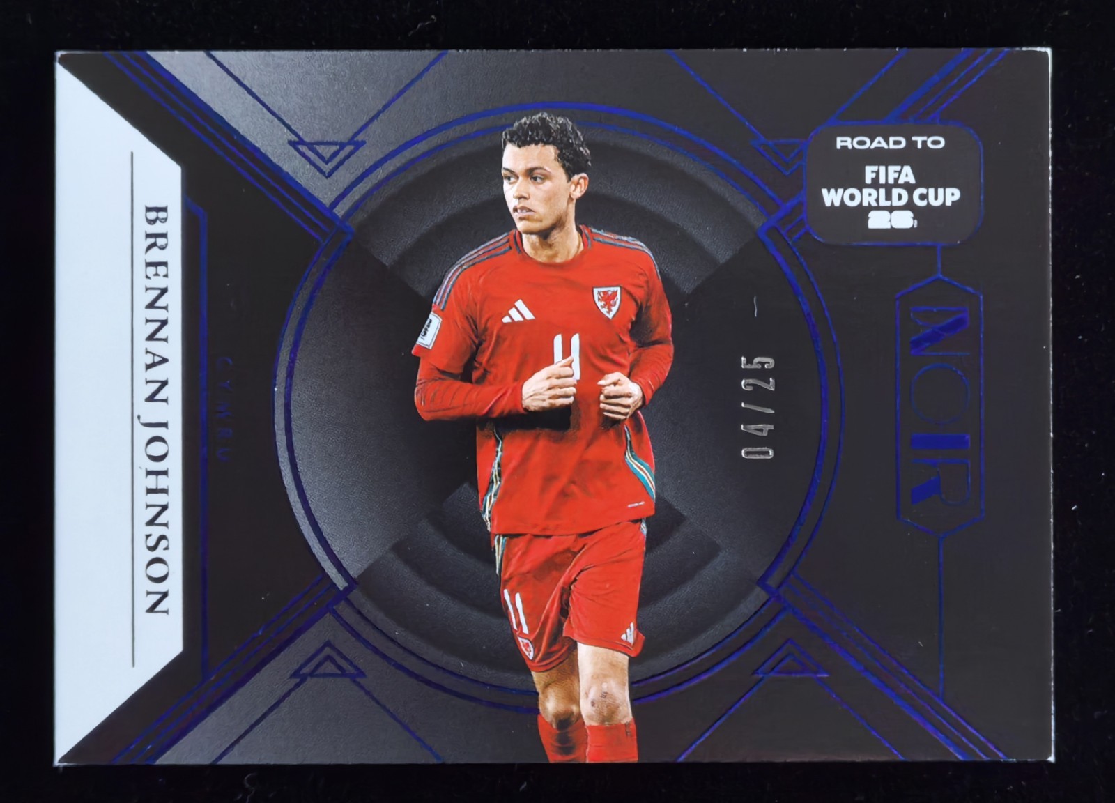 2025-26 Panini Noir FIFA World Cup Brennan Johnson Blue 04/25 Wales