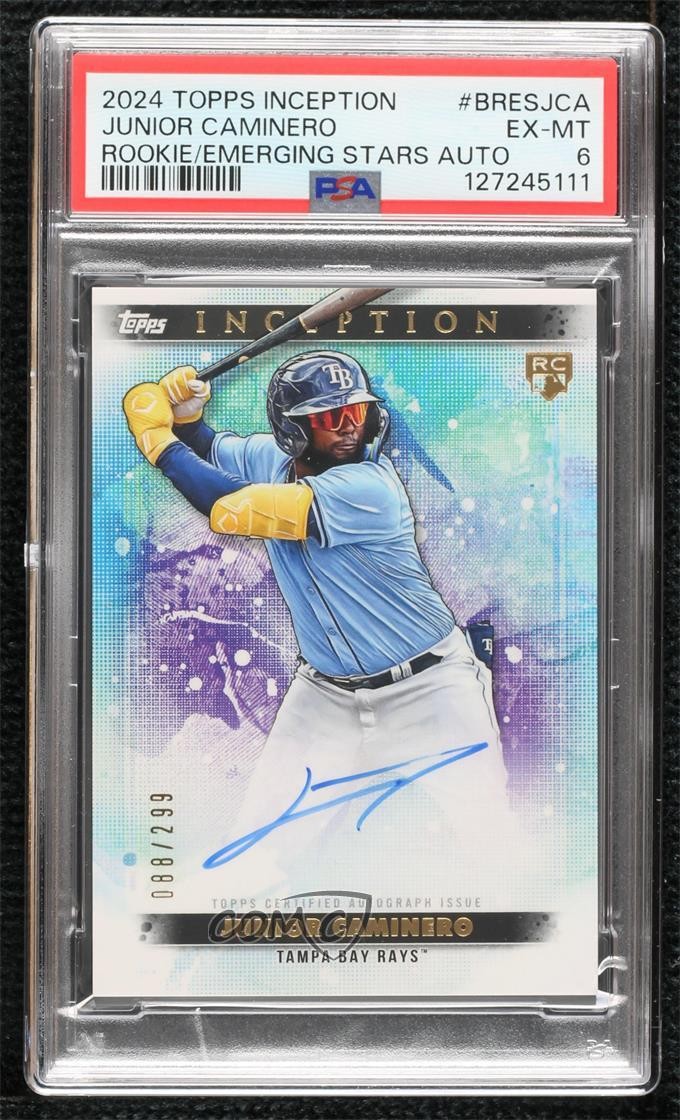 2024 Inception Base Rookie and Emerging Stars /299 Junior Caminero Auto RC 1gs7