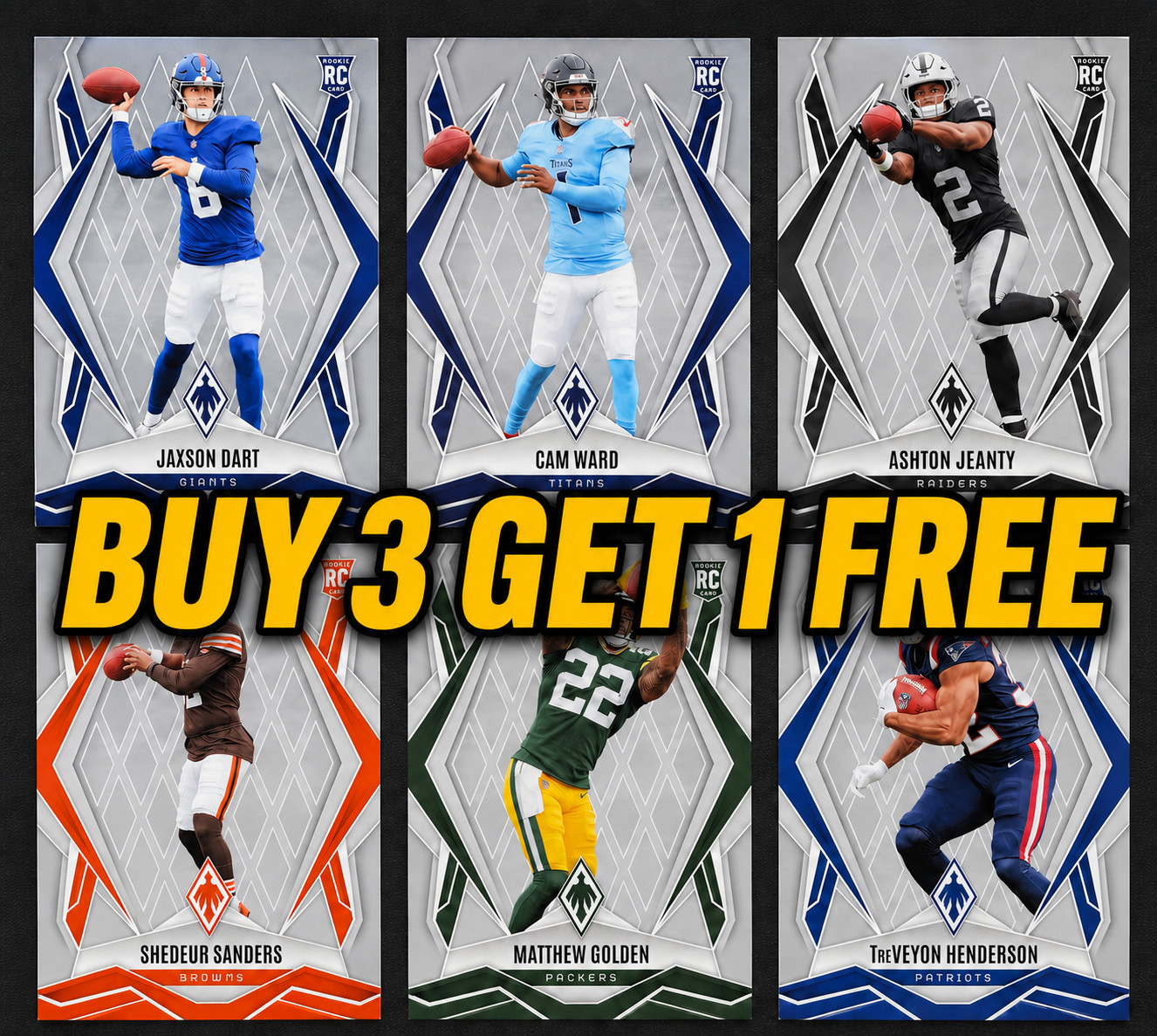 2025 Panini Phoenix Football ROOKIES #151-250 You Pick & Complete Your Set