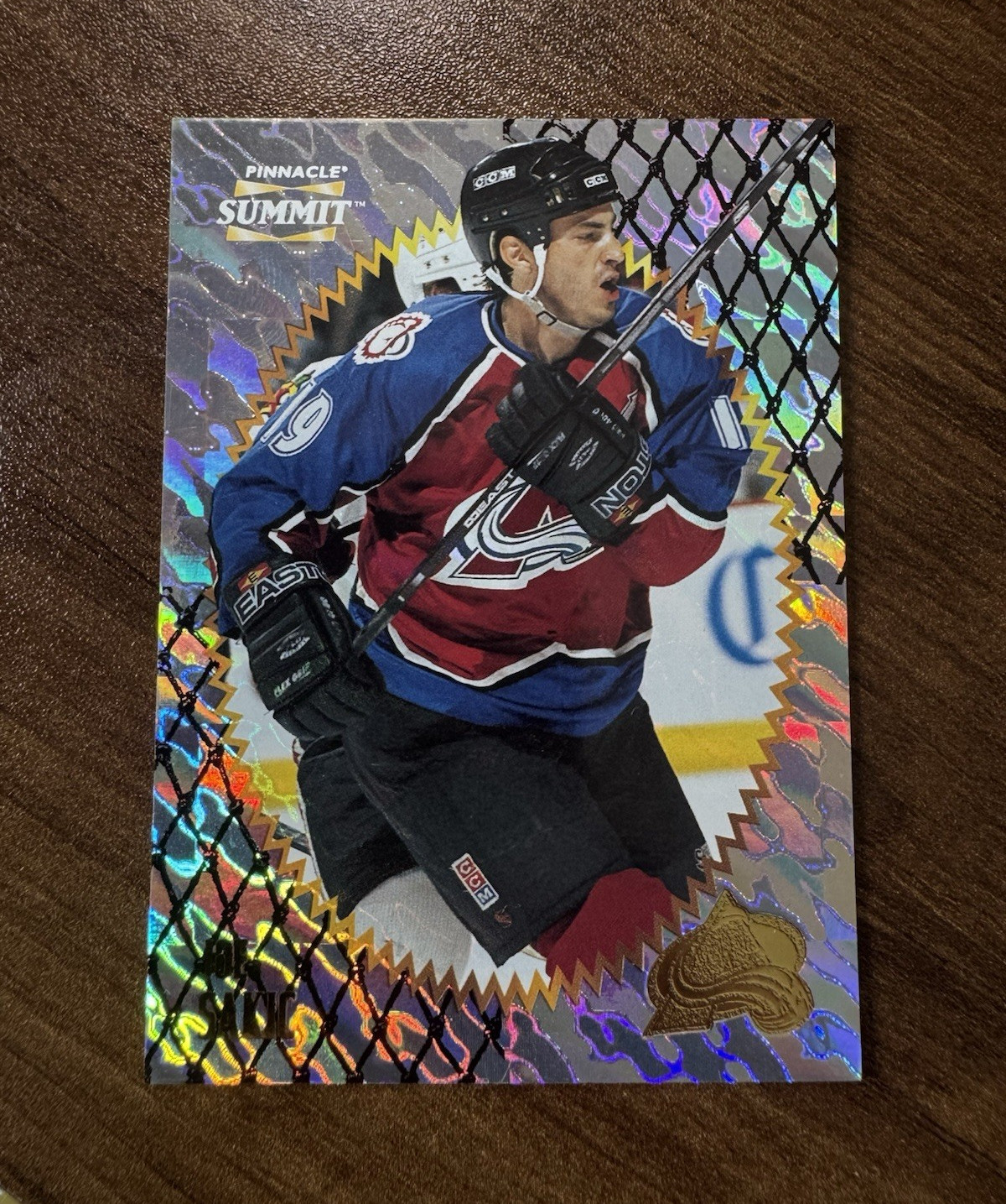 Pinnacle 1996-97 Summit Insert Joe Sakic #1 Colorado Avalanche NHL RARE*