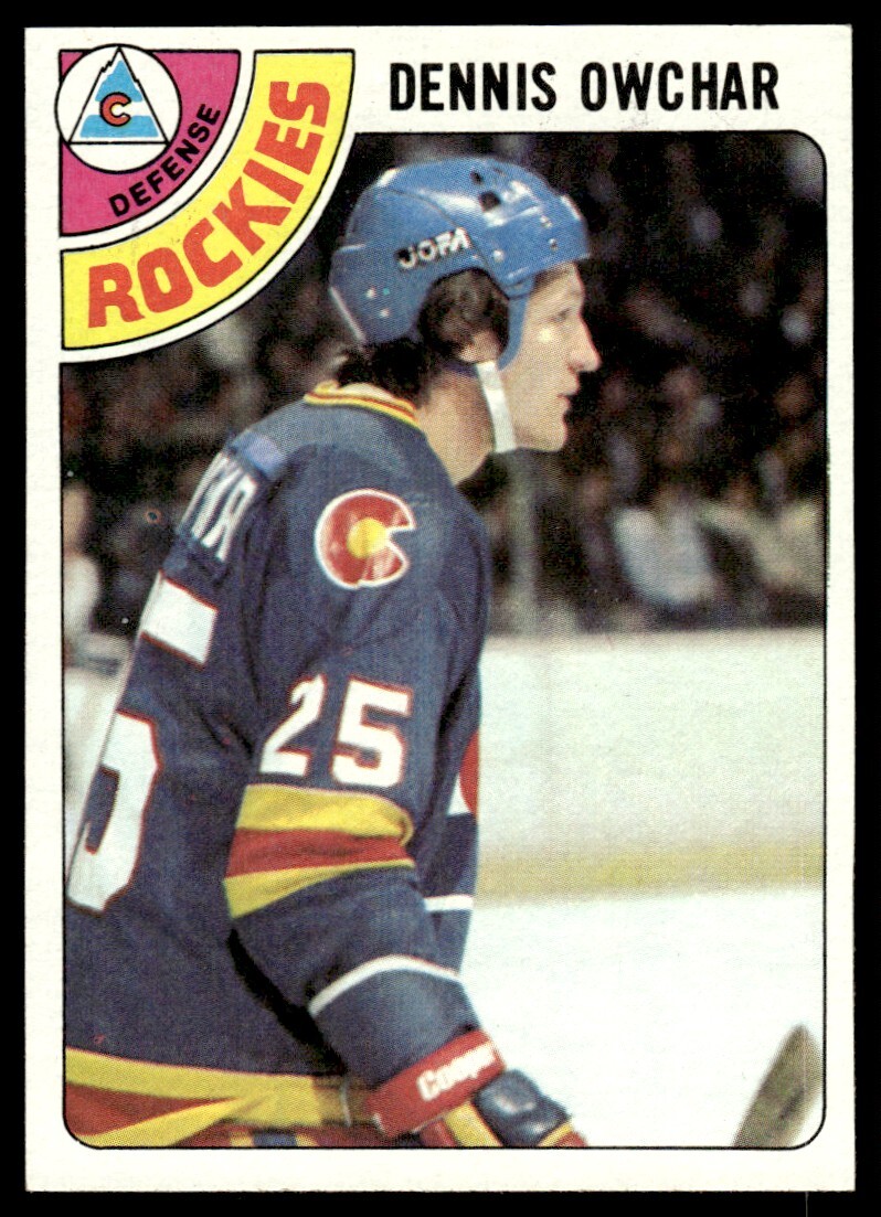 1978-79 Topps Hockey Card Dennis Owchar B Colorado Rockies #19