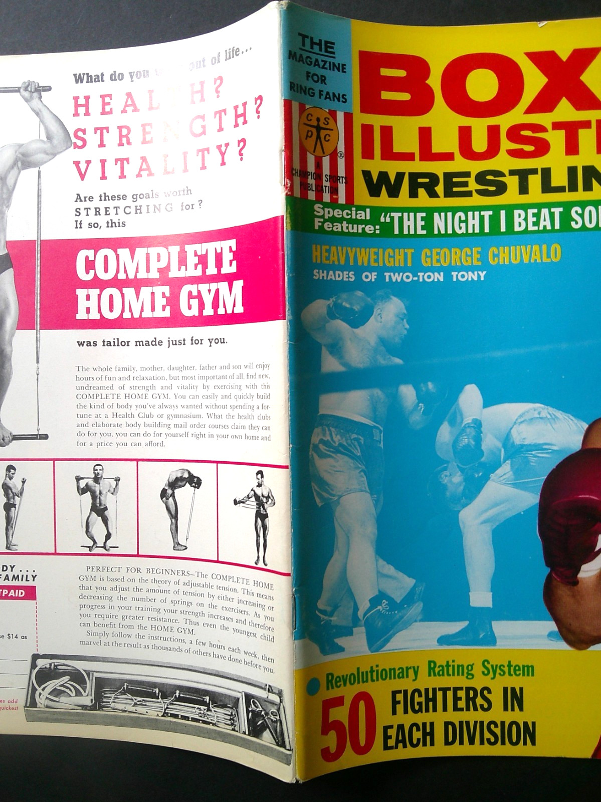 BOXING ILLUSTRATED WRESTLING NEWS MAGAZINE JANUARY 1964 – GEORGE CHUVALO