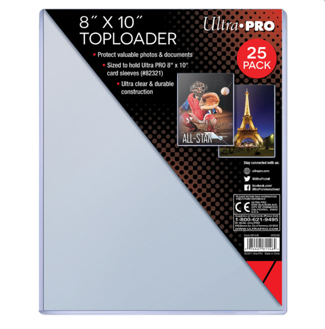 Toploader – 8×10 holds sleeves (25 per pack)