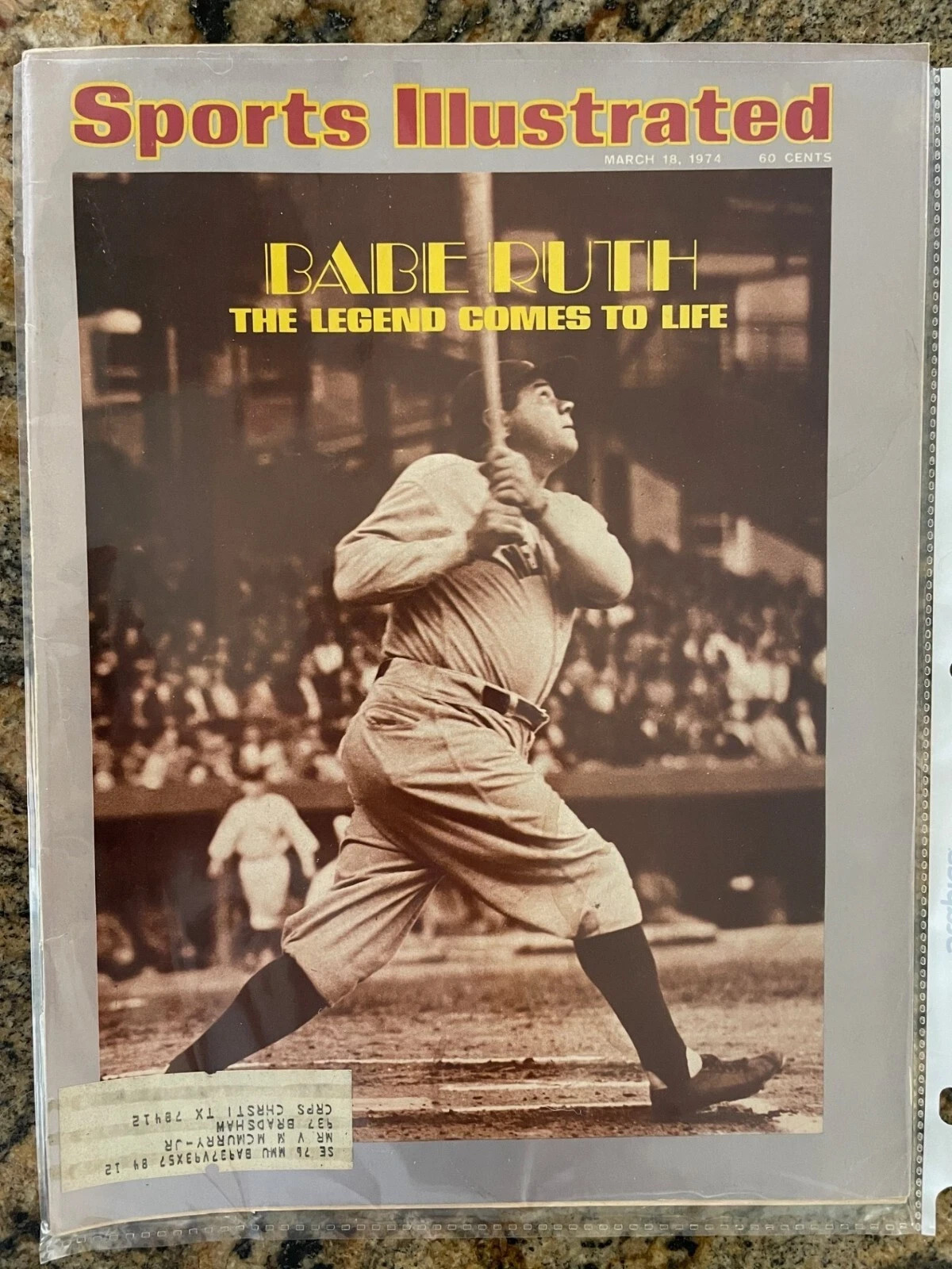 March 18, 1974 Babe Ruth New York Yankees Sports Illustrated