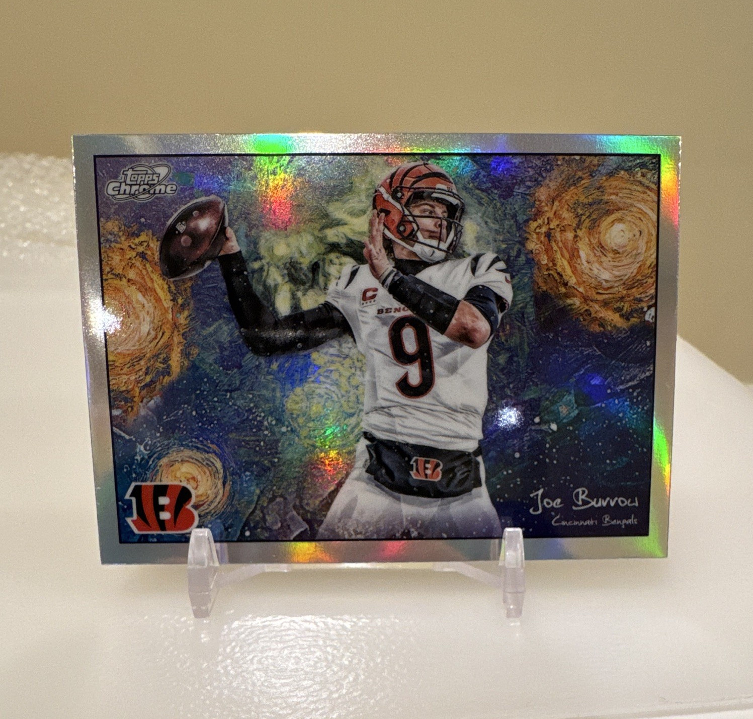 Topps Chrome 2025 Joe Burrow Cincinnati Bengals Insert STN-13 Football Card