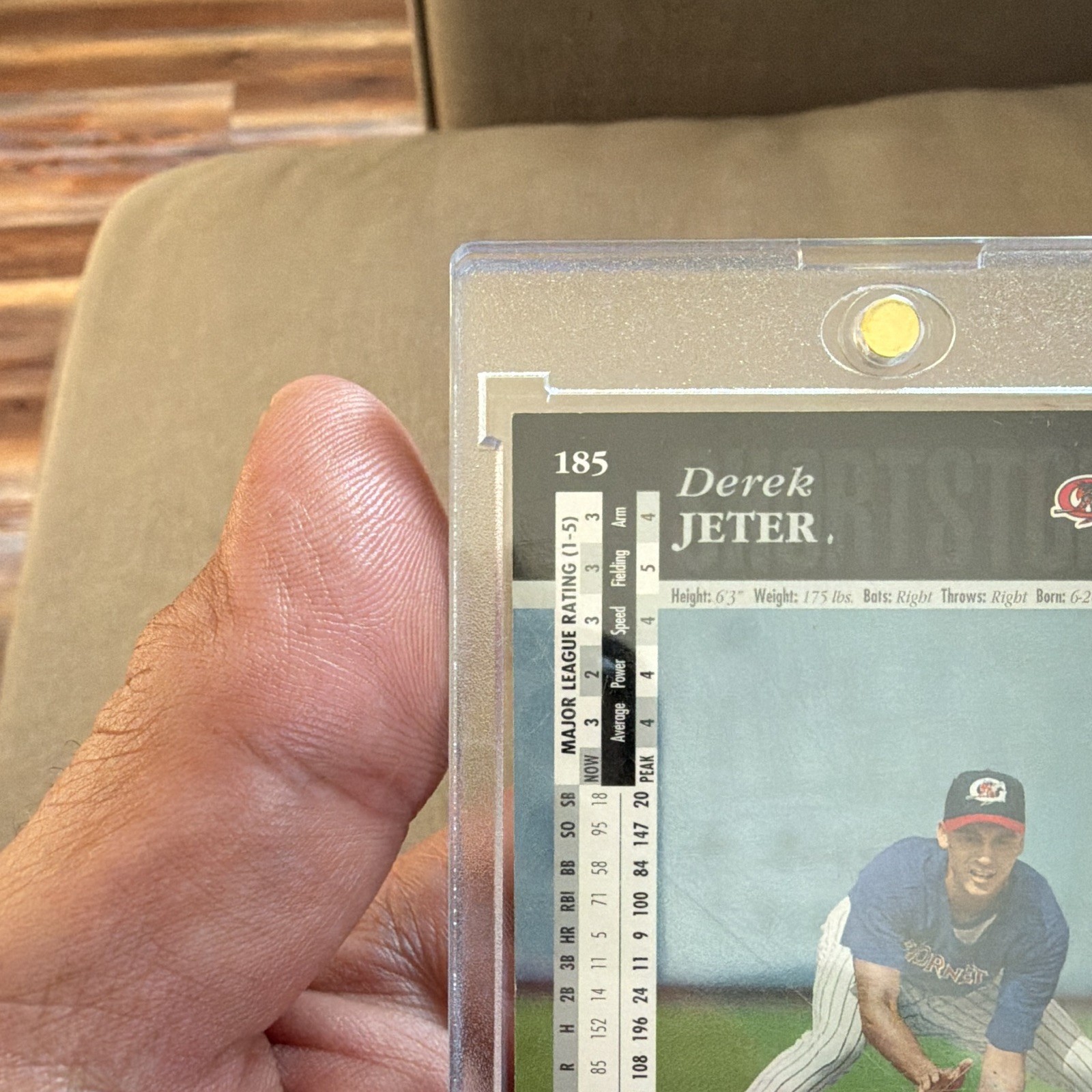 Upper Deck 1993 Top Prospects Derek Jeter Greensboro Hornets MiLB Card #185