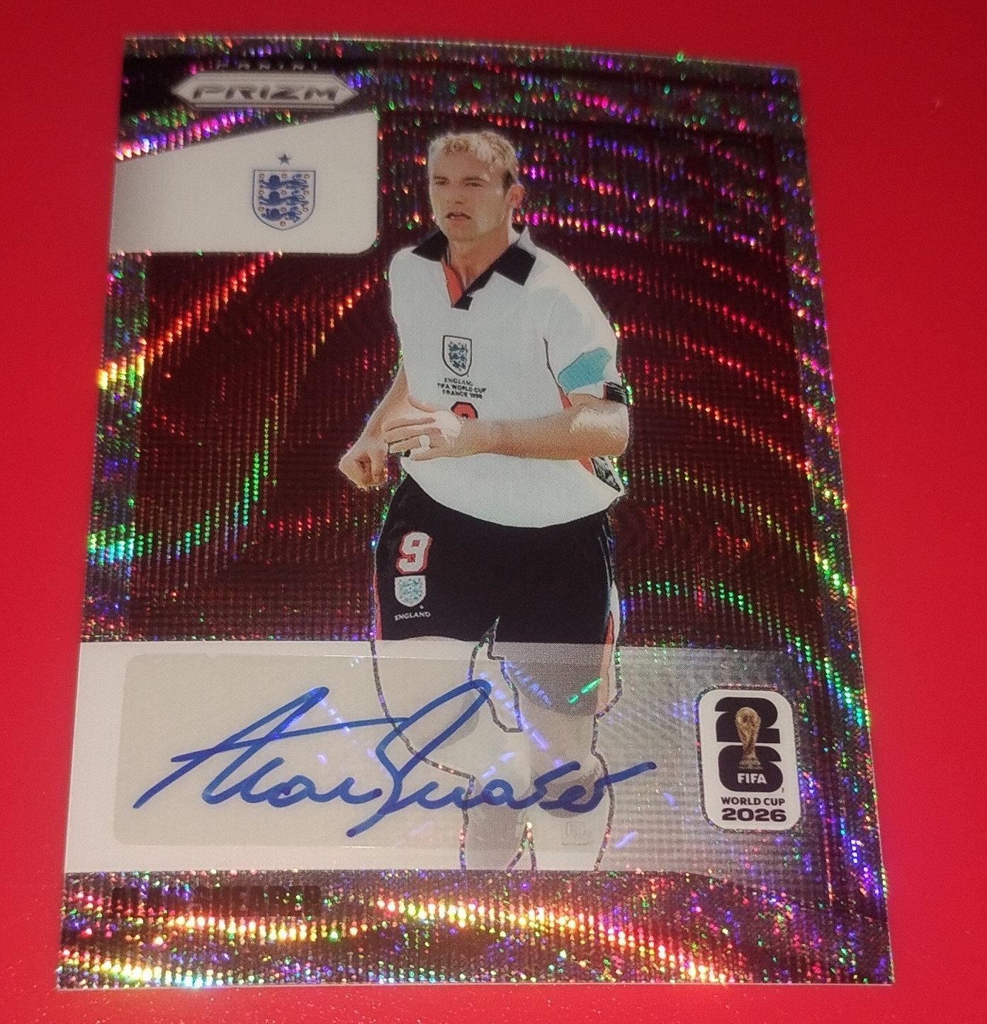 Panini 2026 Prizm FIFA World Cup Alan Shearer England #NH-AS Wave Auto
