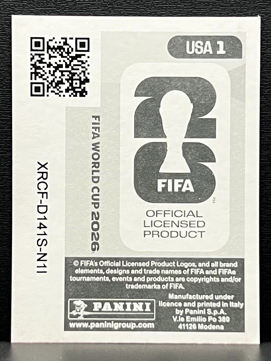 Panini FIFA World Cup 2026 USA 1 USA Soccer Federation Holo Foil Sticker