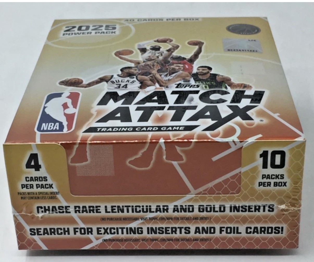 2025-26 Topps NBA Match Attax Wemby Cooper Flagg Sealed Box 10 Power Packs US!