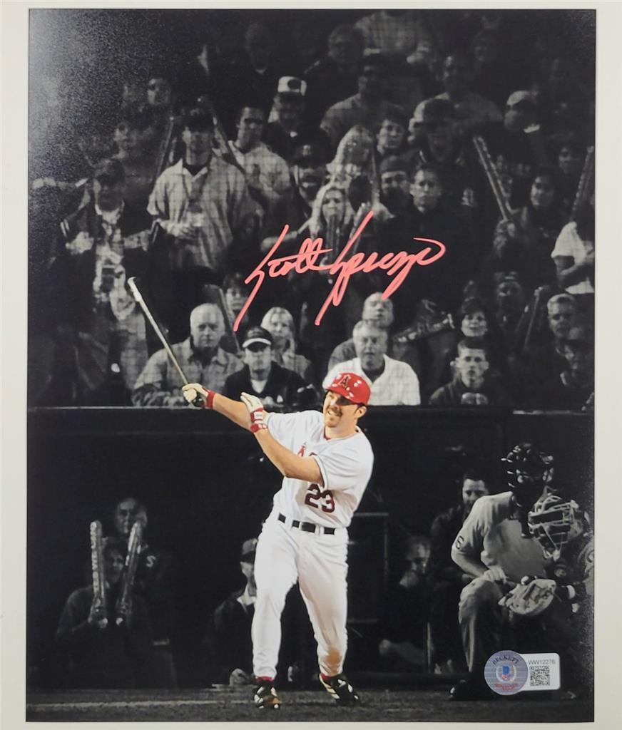 Scott Spiezio signed World Series Game 6 HR Angels 8×10 photo auto ~ Beckett BAS