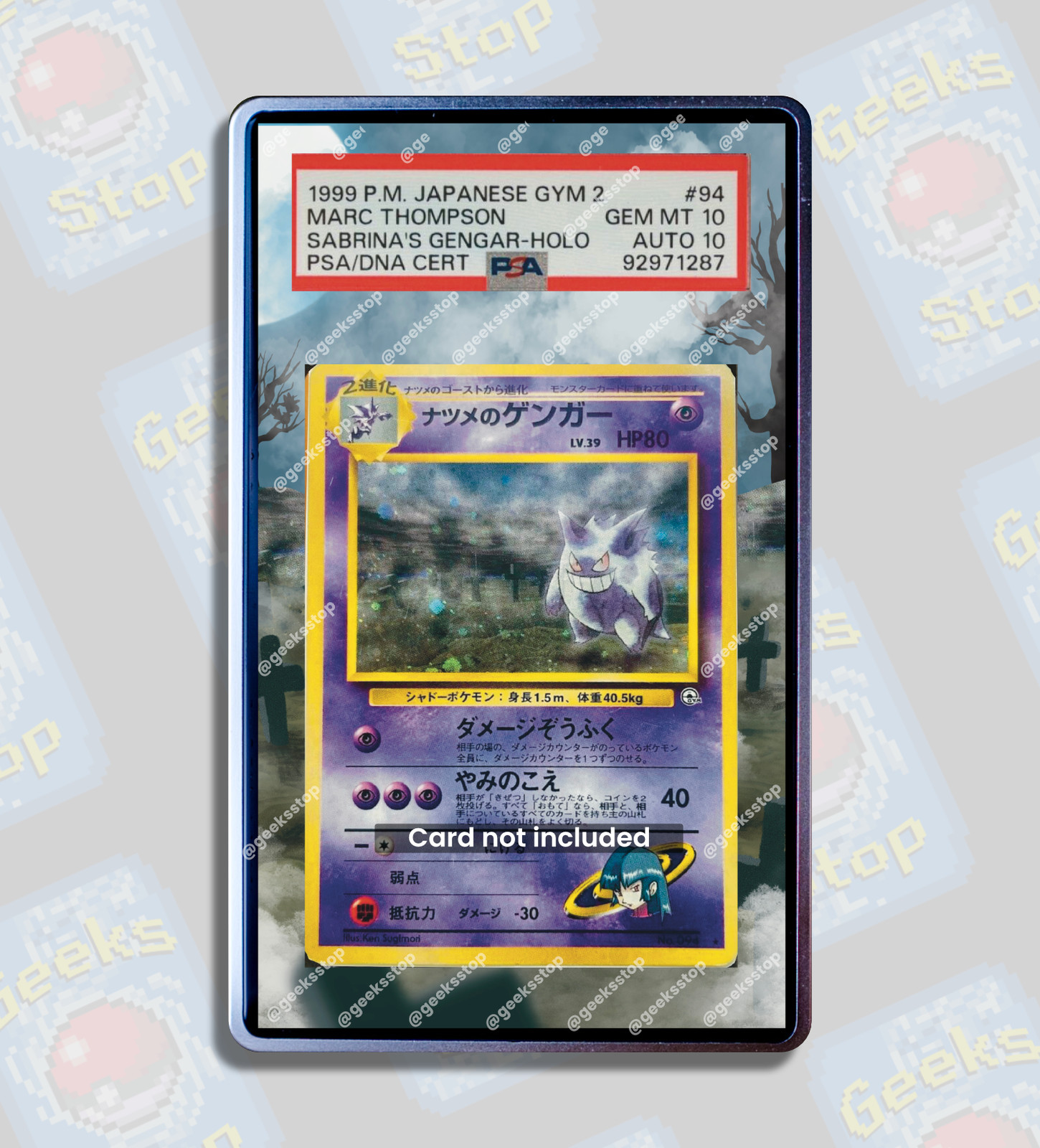 Sabrina’s Gengar 1st Edition PSA CGC Beckett | Extended Art Display Case for Pok
