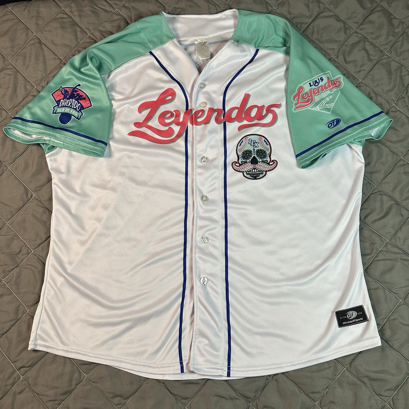 Lexington Legends Jersey Mens 3XL White Multicolor MiLB Minors Baseball Mexican