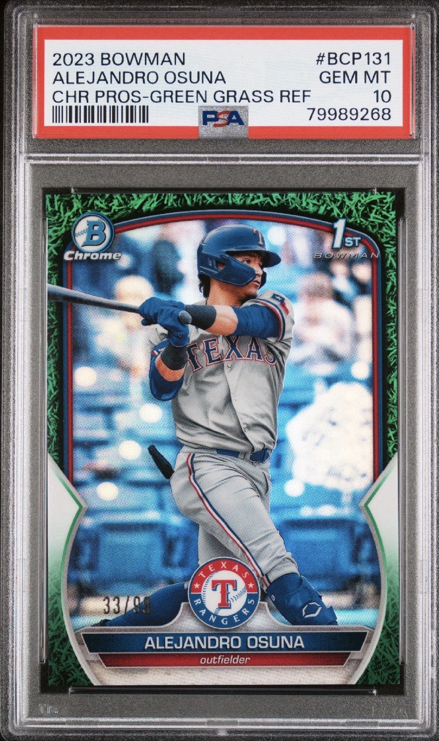 2023 Bowman Chrome 1st Alejandro Osuna #BCP131 Green Grass Refractor /99