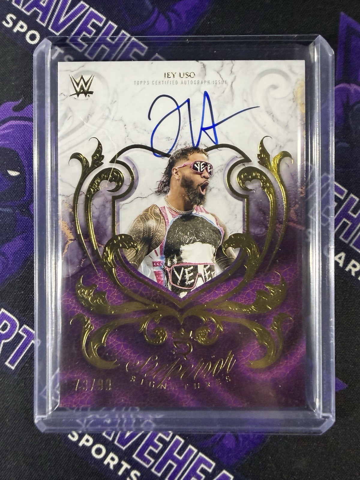 2025 Topps Royalty WWE Jey Uso Superior Signatures #73/99
