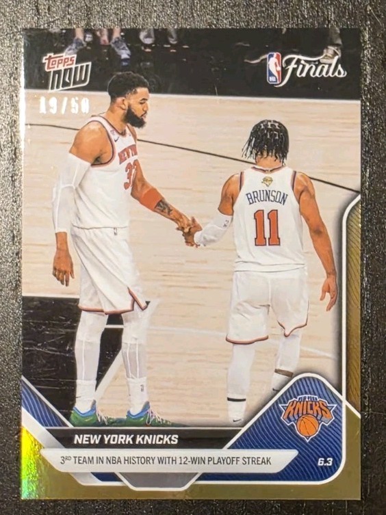 New York Knicks – 2025-26 – NBA Topps Now Card #328 – Gold /50