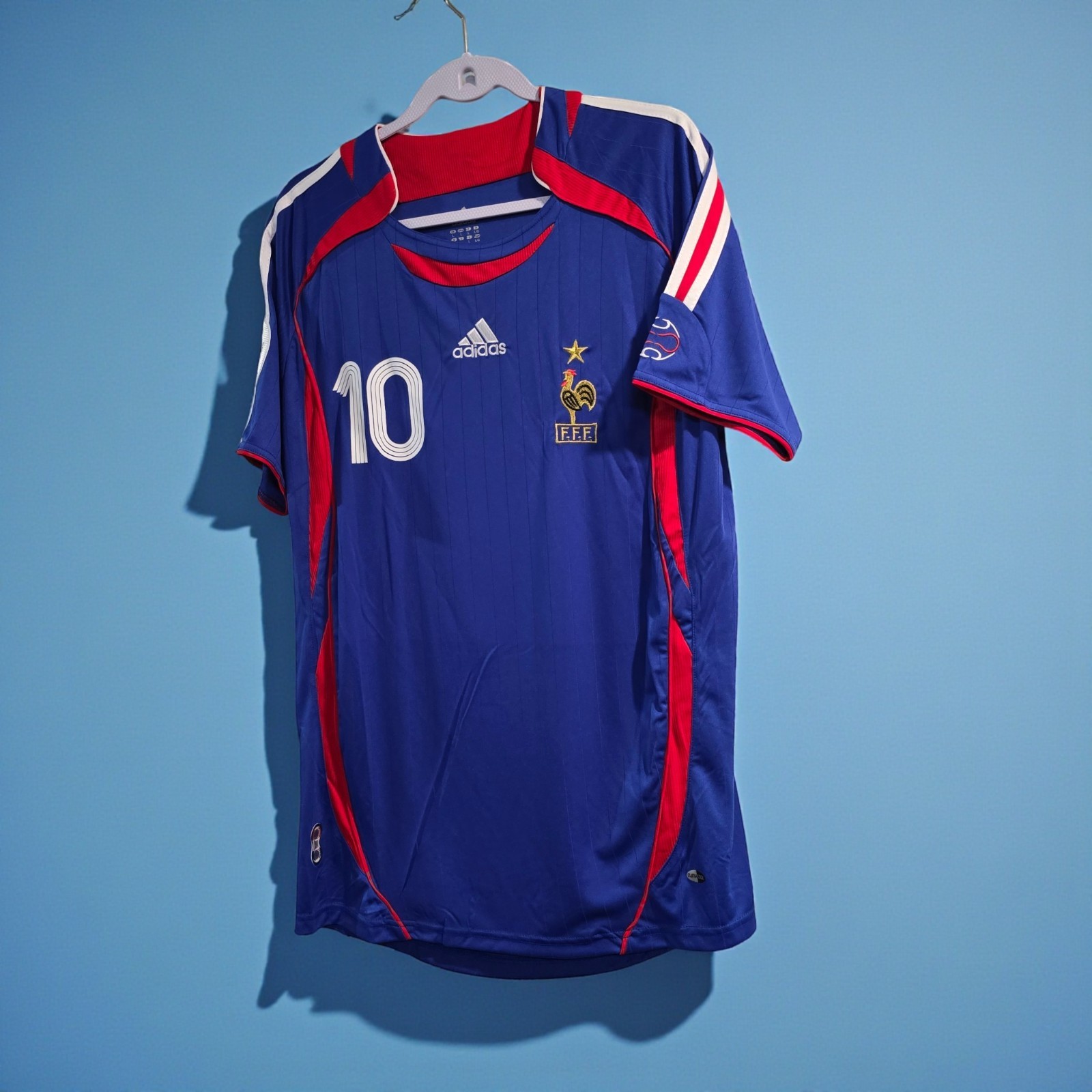 FRANCE HOME World Cup 2006 – Football Soccer – ZIDANE # 10 – 2XL (Run Small)