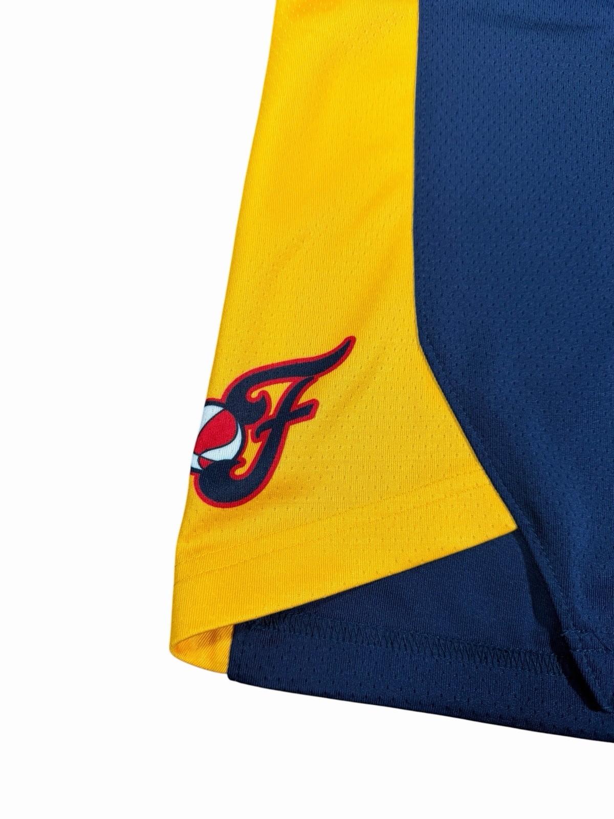 Nike Dri Fit Indiana Fever WNBA Team Navy Blue Gold Shorts Size M Tall