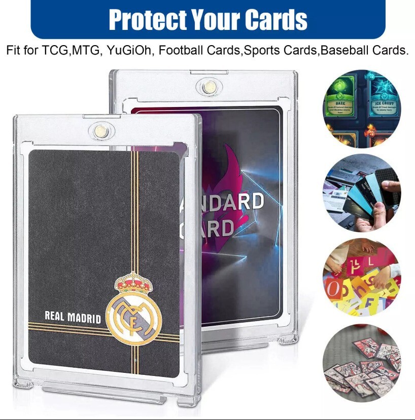 1-100 Pack Magnetic Card Holder 35 55 75 100 130 180 pt One-Touch UV Protection