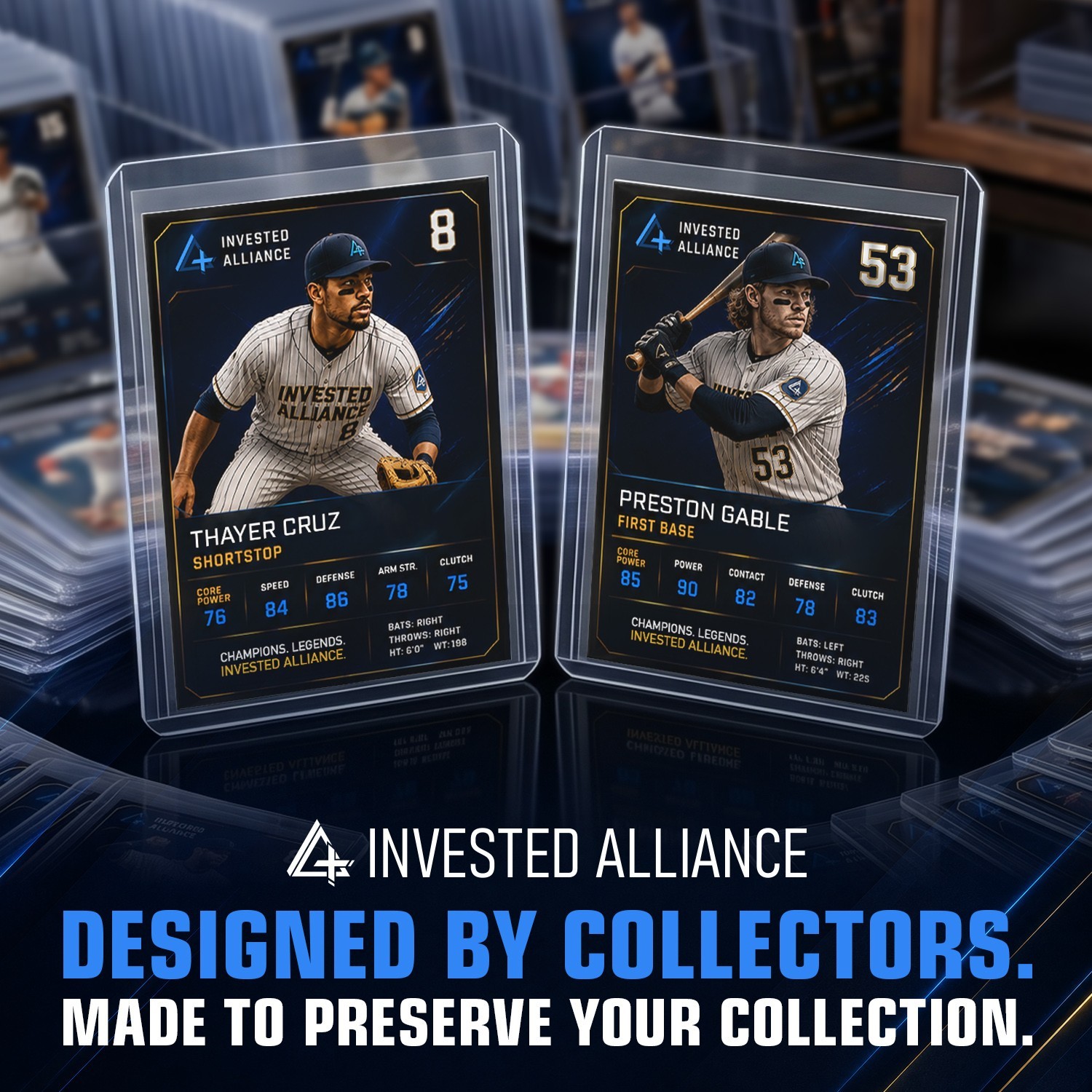 Invested Alliance 3×4 Regular 35PT Toploaders For Standard Cards – Bundle Pack