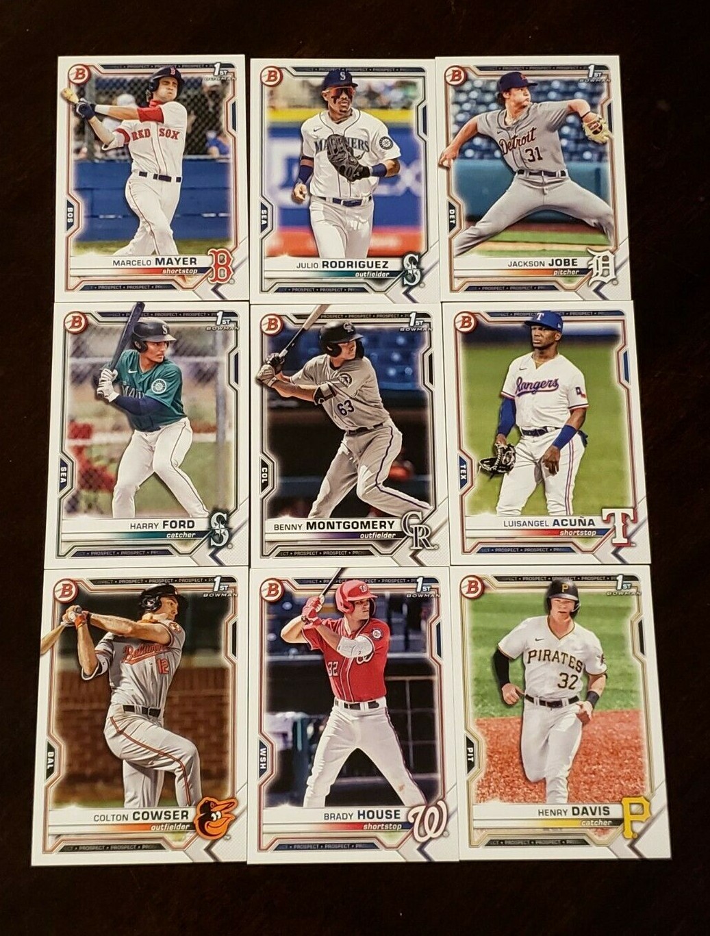 2021 Bowman Draft PAPER BASE BD-1 to BD-200 with 1st Prospect Cards You Pick