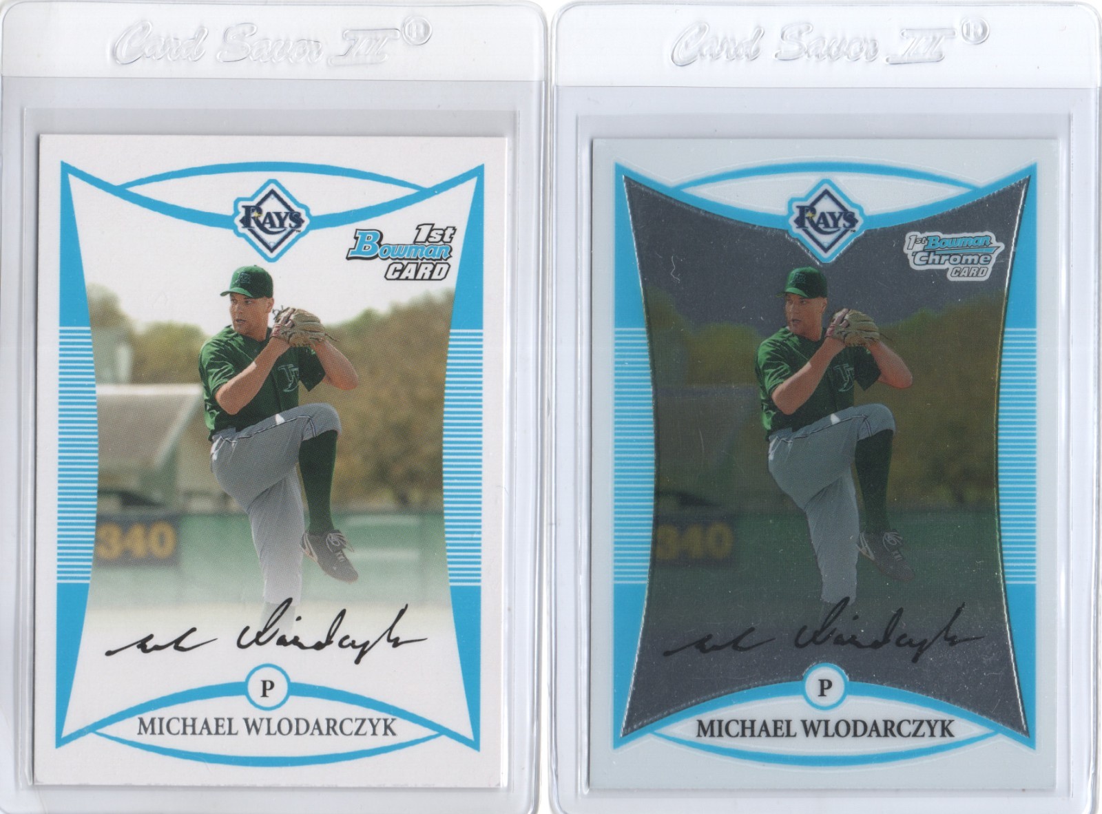 MICHAEL WLODARCZYK 2008 Bowman Prospects BP105 & Chrome Prospects BCP105 Options