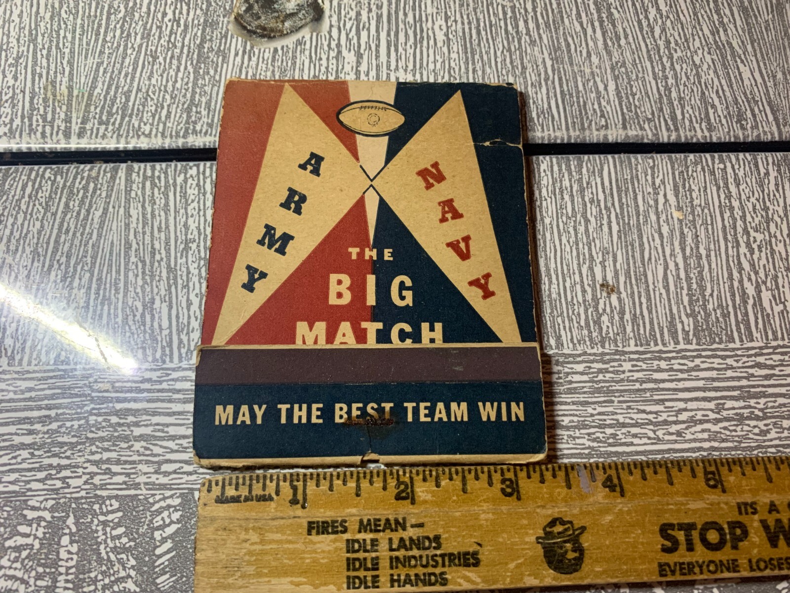 1936 Army Navy game match book The big match Esso Oil giveaway Oversized Matches