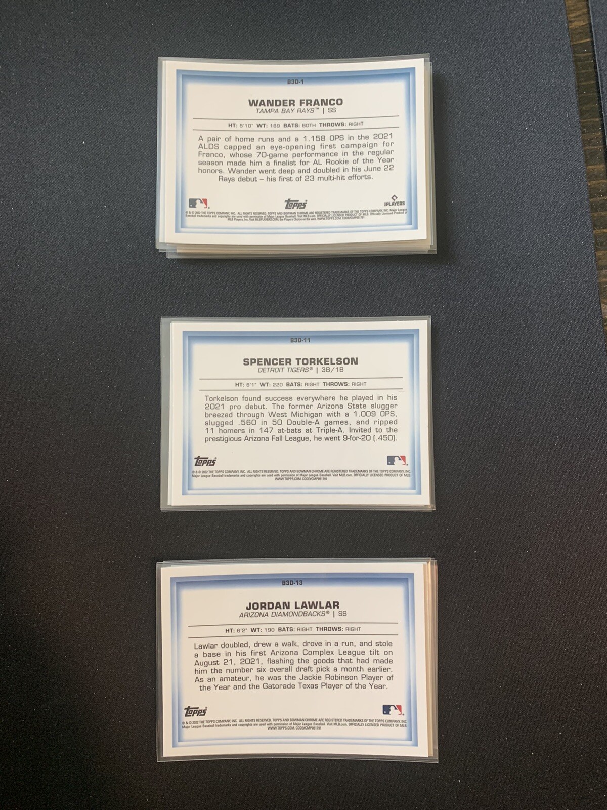 2022 Bowman Baseball – Pick your Card – “Bowman in 3d” Insert #B3D-