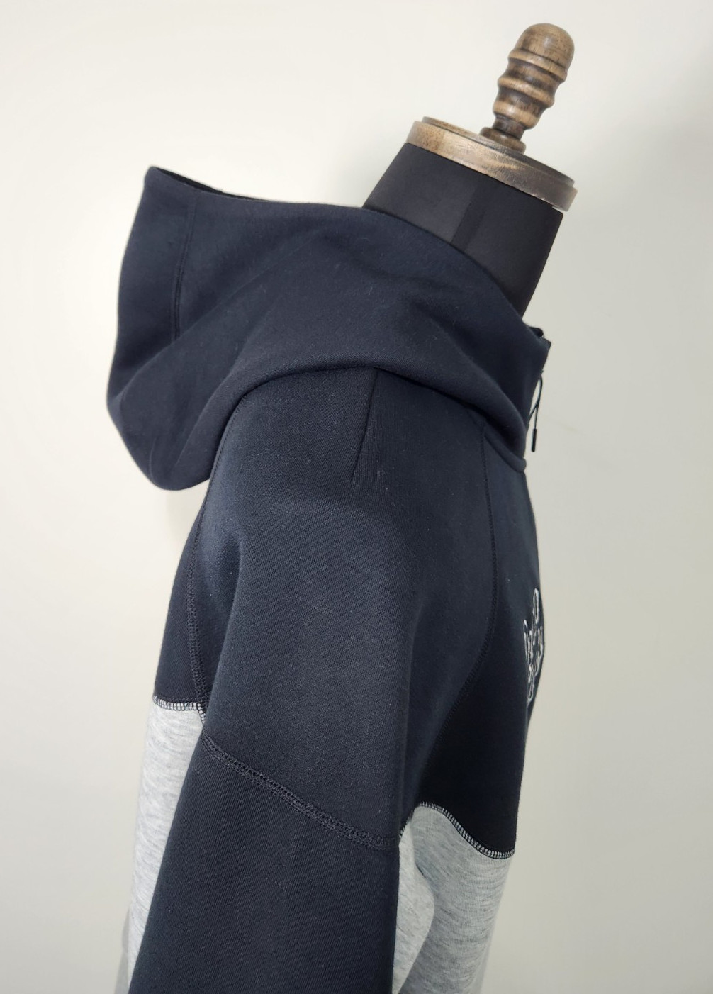 Penn State University Nike Tech Zip Up Hoodie Sweatshirt Gray and Black Size XL