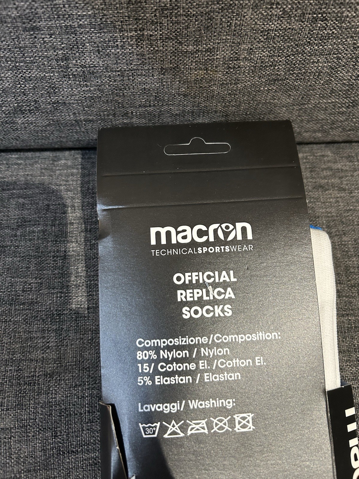 Italian Serie A/B. Macron FC Spal Football Socks. New,Blue & White.Size 7-11.5.