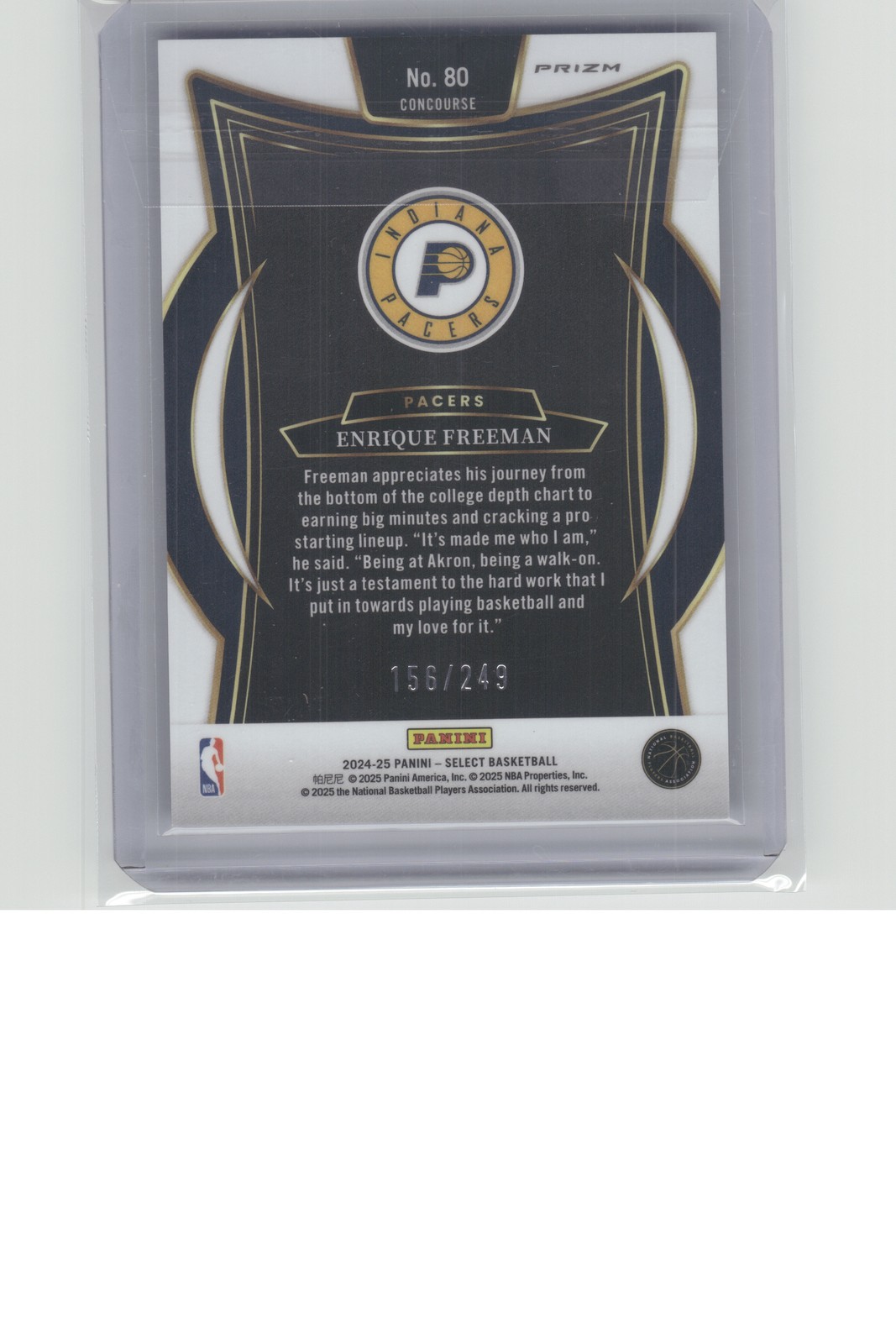 2024-25 Panini Select #80 Enrique Freeman Blue Scope Prizm #/249 B33R3C14
