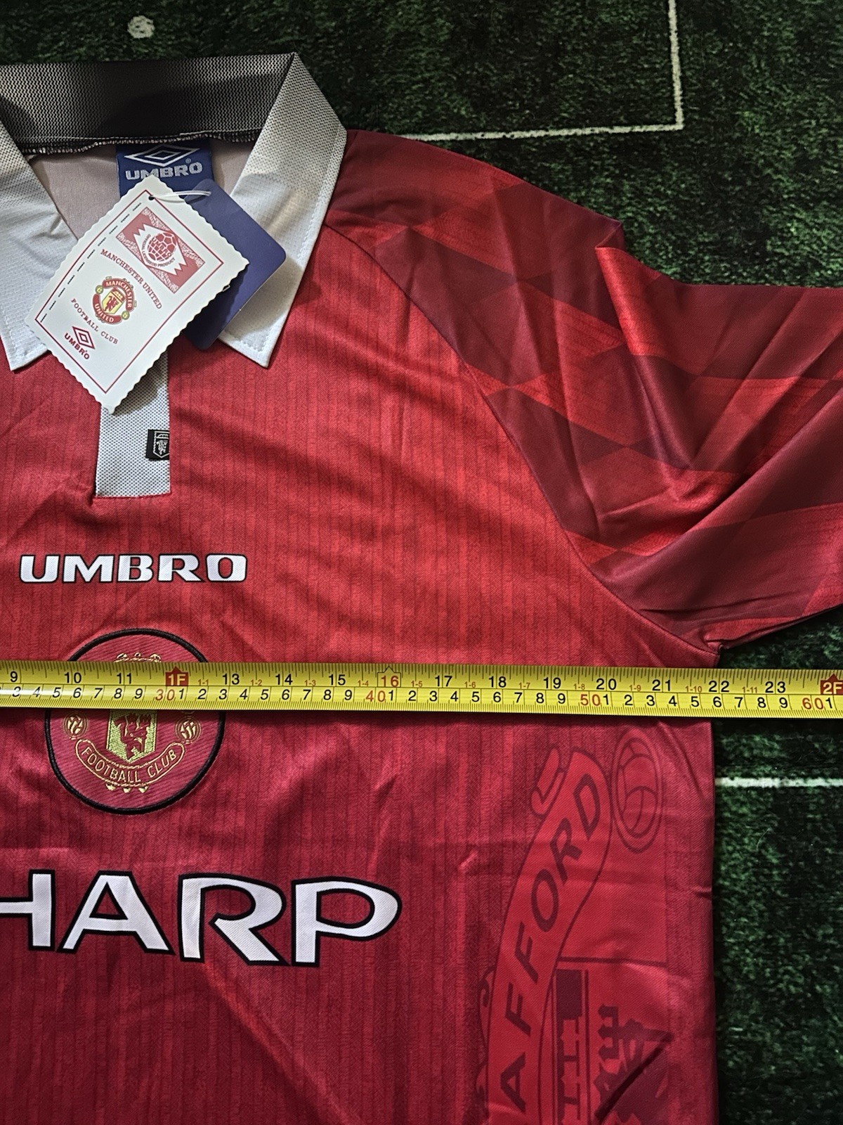 Eric Cantona Manchester United 96/97 Retro Umbro Soccer Jersey Player Fit XL #7