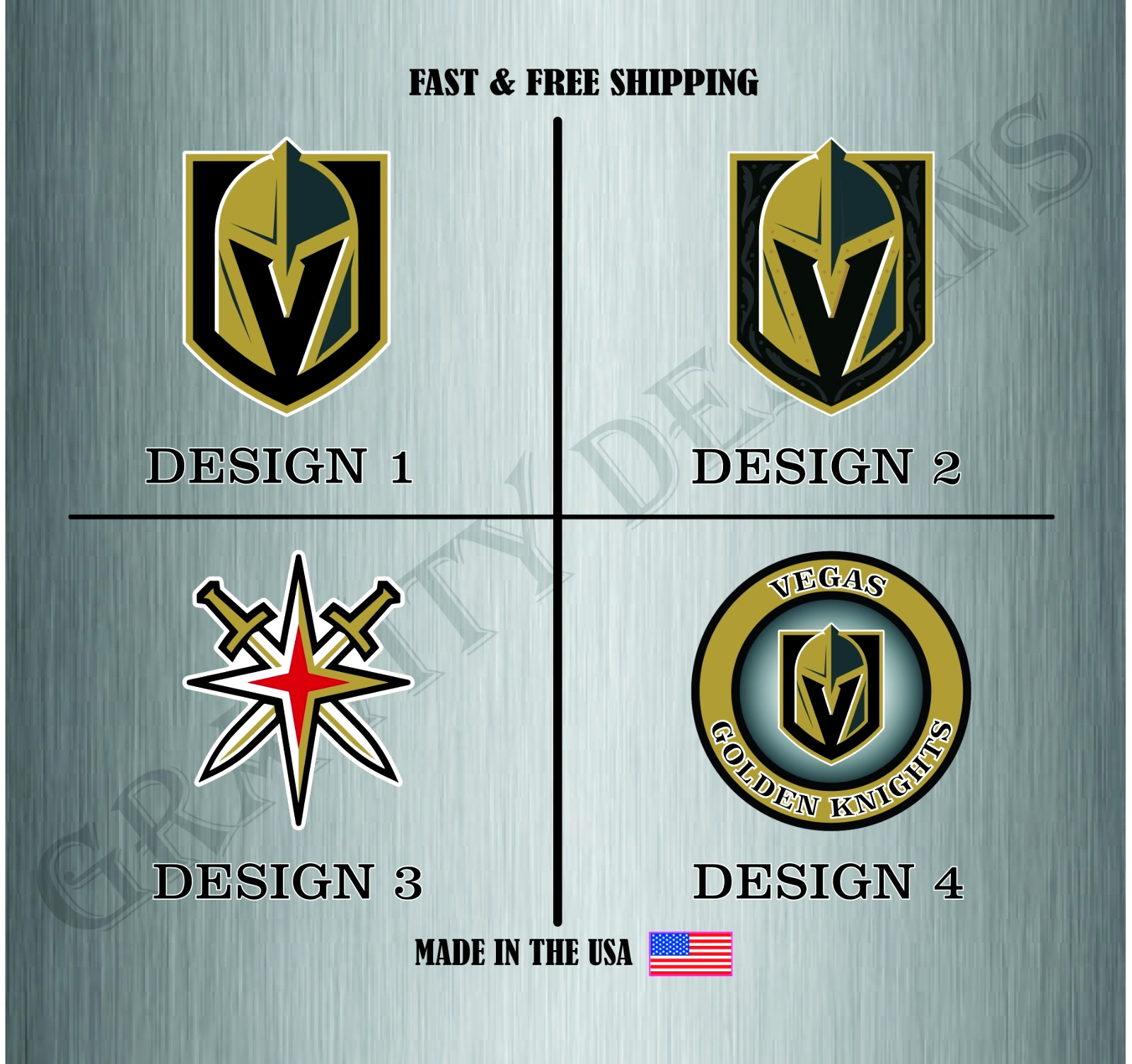 VEGAS GOLDEN KNIGHTS HOCKEY NHL LOGO VINYL STICKER DECAL CAR TRUCK WATER RESIST