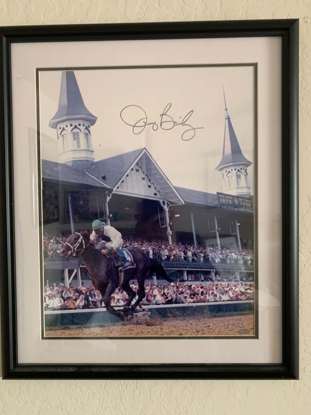 Horse Racing Legend Jockey JERRY BAILEY autographed Photo Framed Steiner Sports
