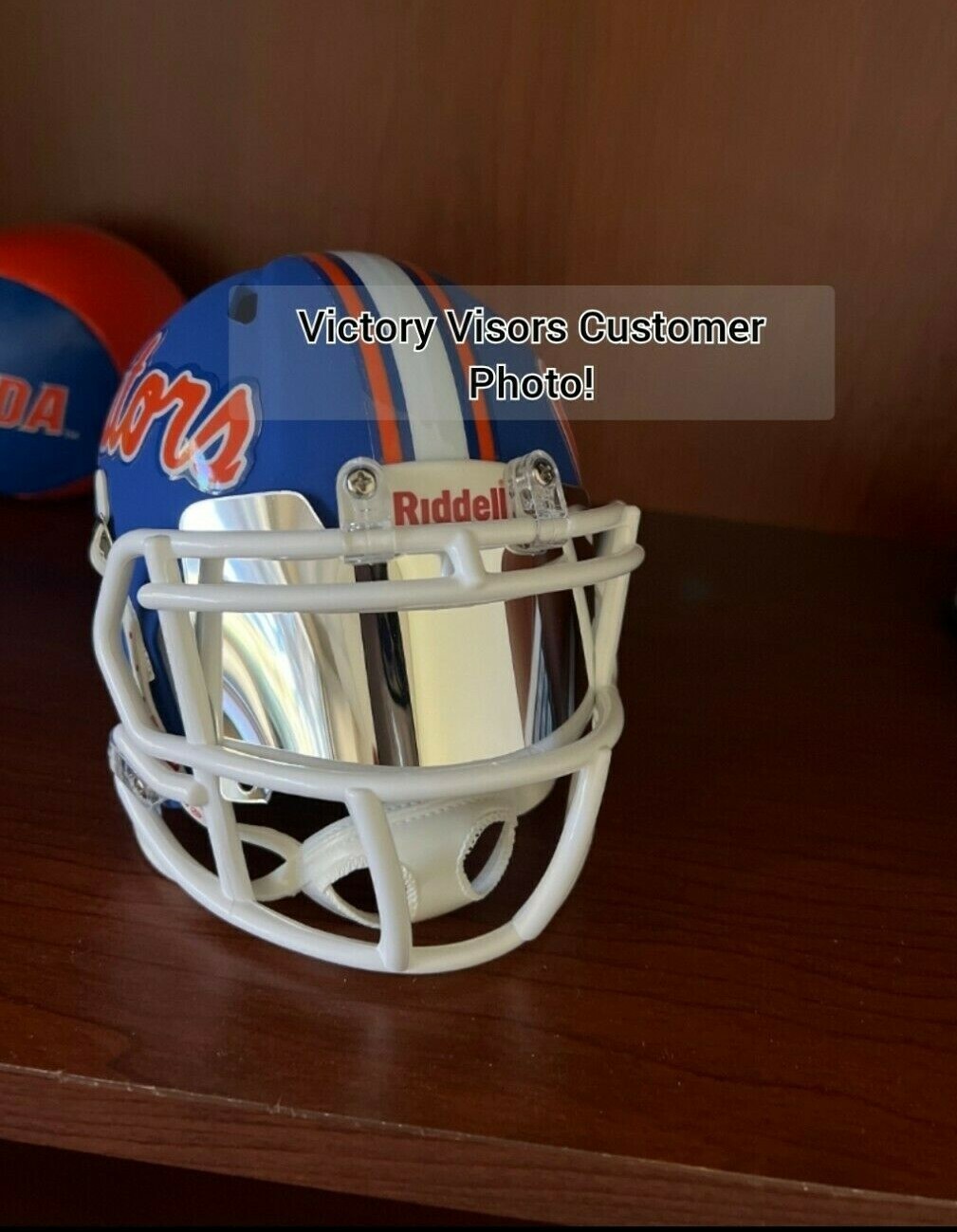Chrome Mirror Mini Football Helmet Visors (*Flat Style*) FLEXIBLE & DURABLE