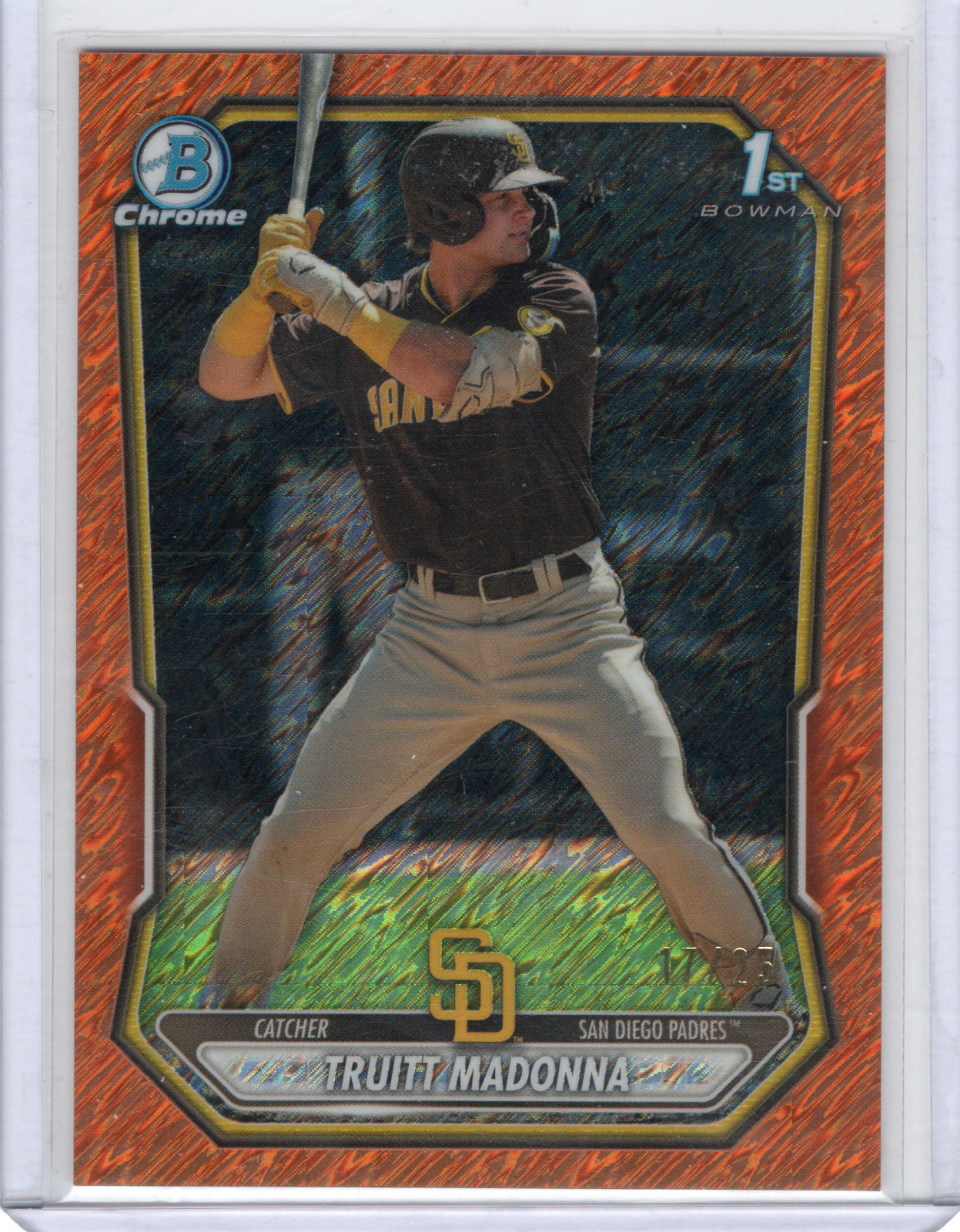 2026 Bowman Chrome Orange Geometric Refractor #BCP-109 Truitt Madonna RC 17/25