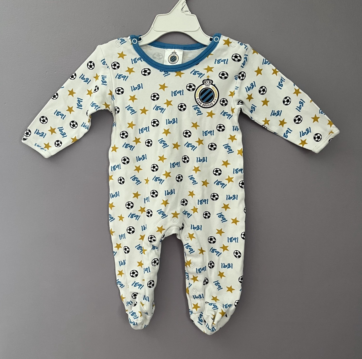 Club Brugge KV Football Club Soccer Team Belgium Baby Pyjama Sleeper 62/68 3m