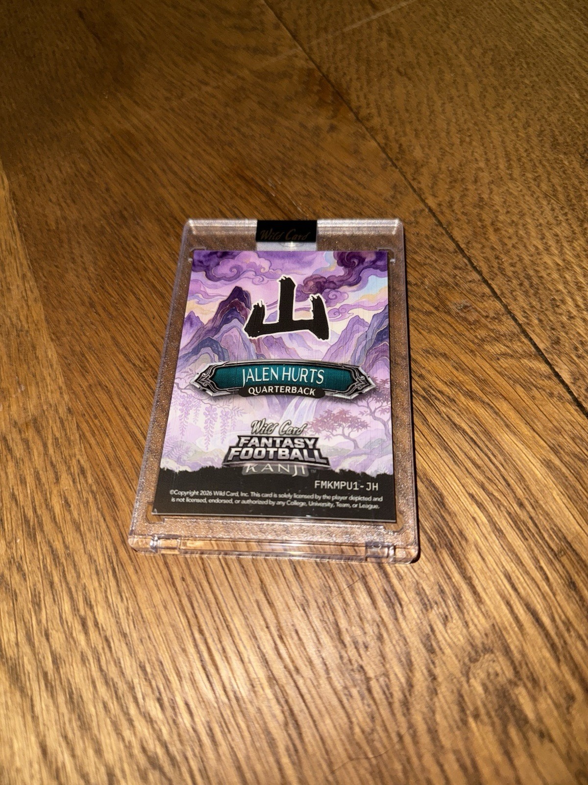 Wild Card Fantasy Football Kanji Jalen Hurts FMKMPU1-JH 3/4 Eagles