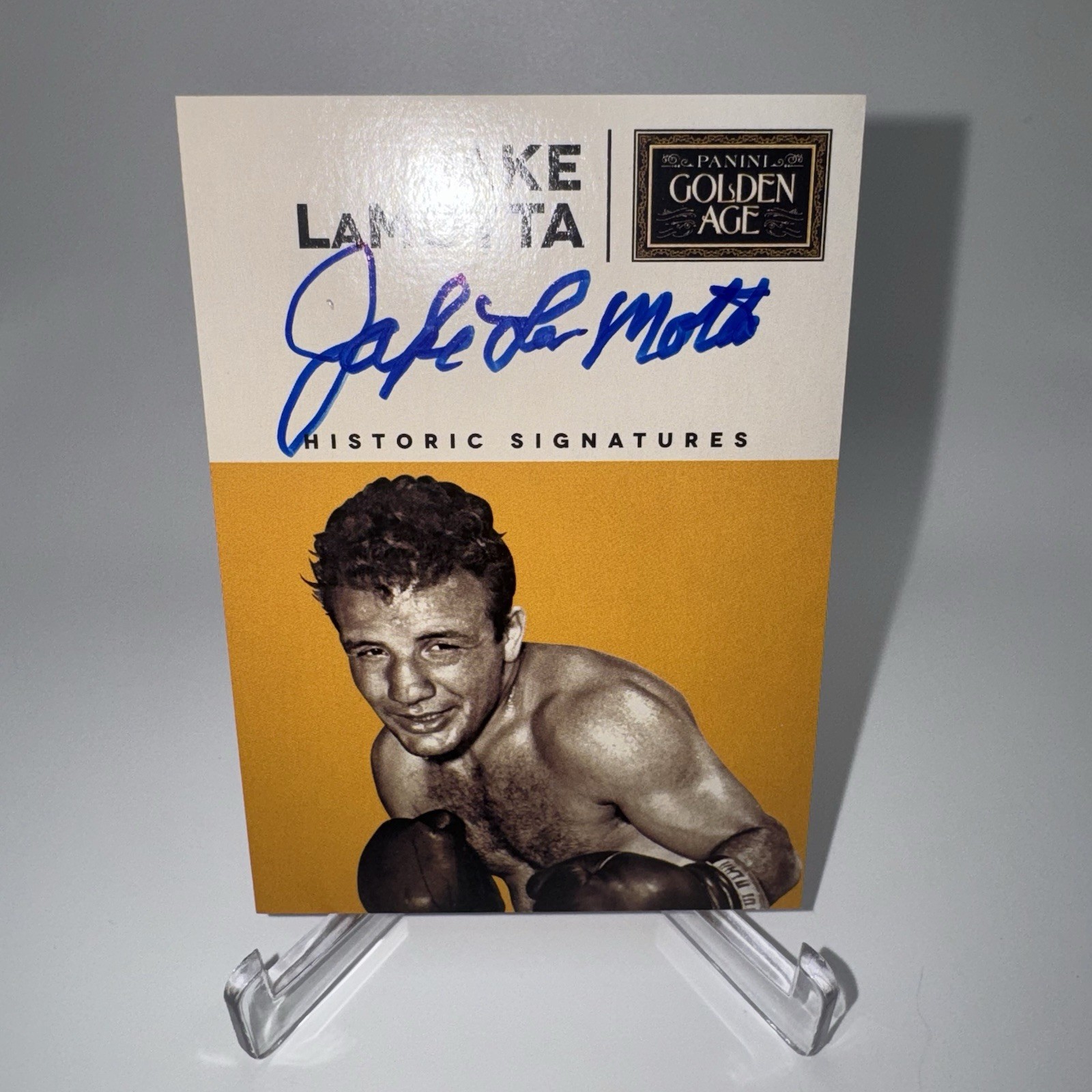 2014 Panini Golden Age Historic Signatures Jake LaMotta Autograph Card #JLA – NM