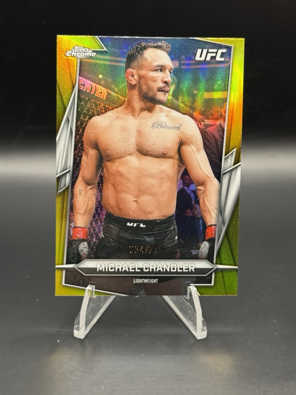 MICHAEL CHANDLER Yellow Refractor /275 2026 Topps Chrome UFC #159