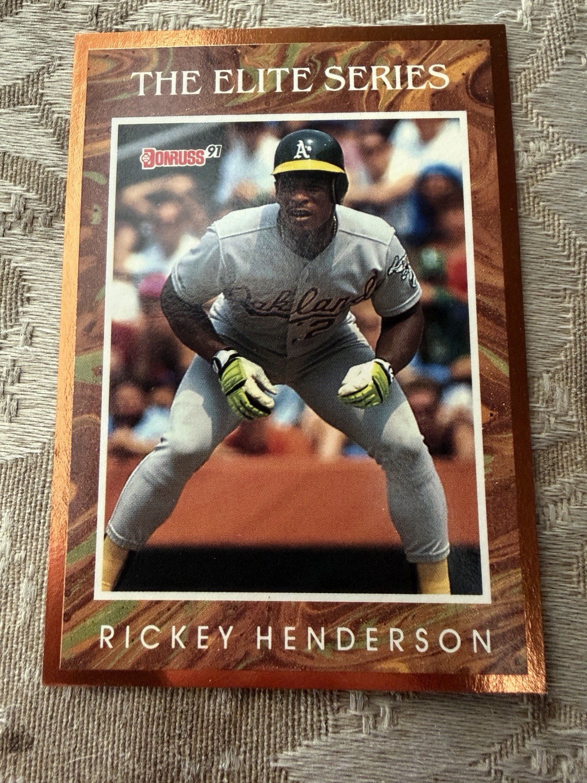 1991 Donruss Elite Series #7 Rickey Henderson /10,000 Oakland Athletics HOF NM